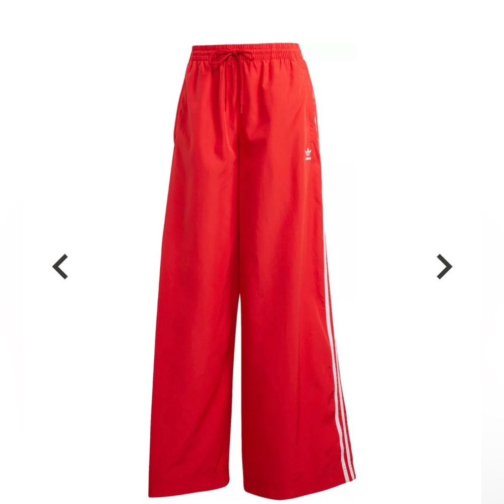 Adidas Adilenium Red Wide-Leg Trackpants
